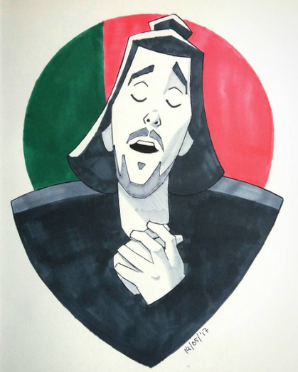 Artistas criam várias ilustrações de Salvador Sobral 