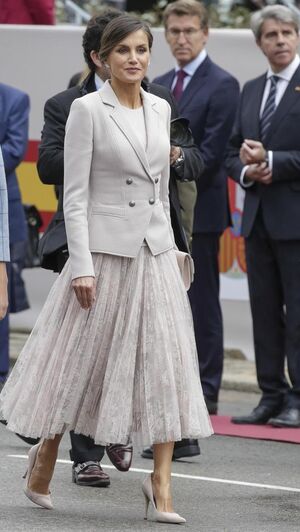 O look de Letizia no Dia da Hispanidade