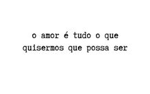 O amor é...