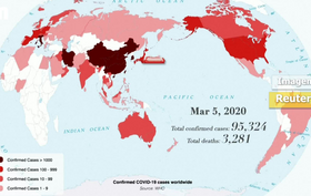 A evolução do coronavírus no Mundo