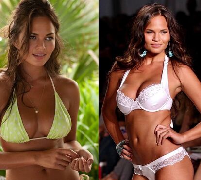 Chrissy Teigen, a supermodelo casada com John Legend retira silicone: "Estou farta delas"