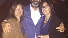 Pedro Lima com a mãe e a irmã